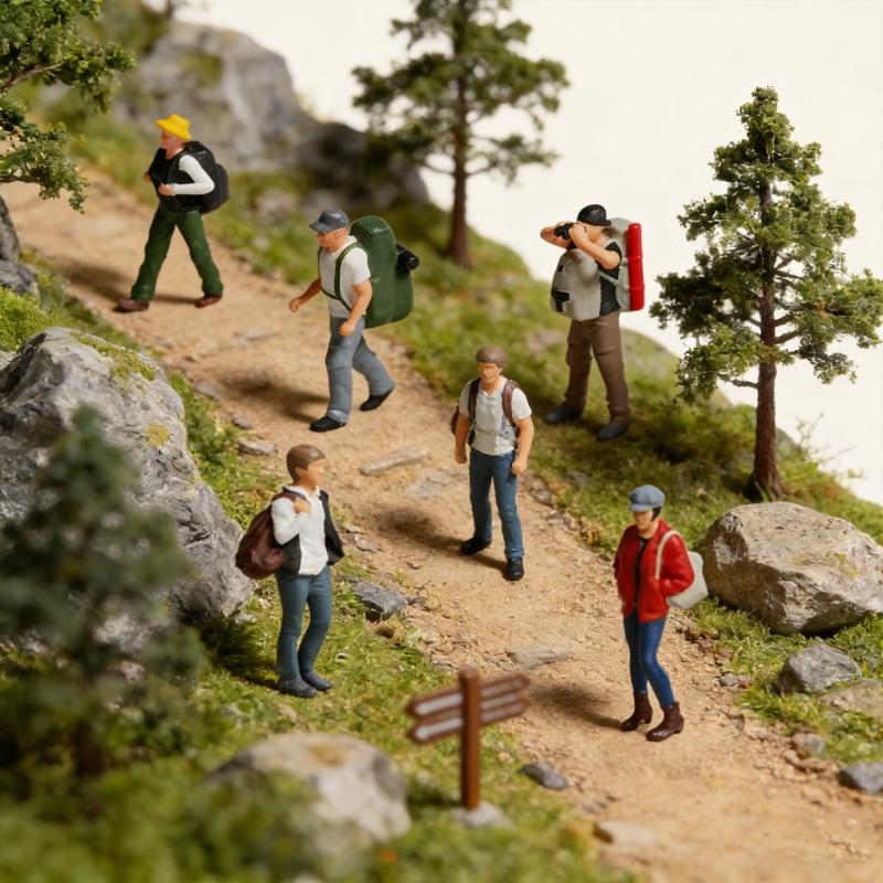 1:87 Scale Figures Dioramas Miniature Rock Climbing Figurines Resin Texture for Dioramas Display and Home Decoration