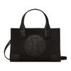 Ella Double T Logo Minimalist Fashion Fabric Tote Bag Women Tote Bags Black 147848-001