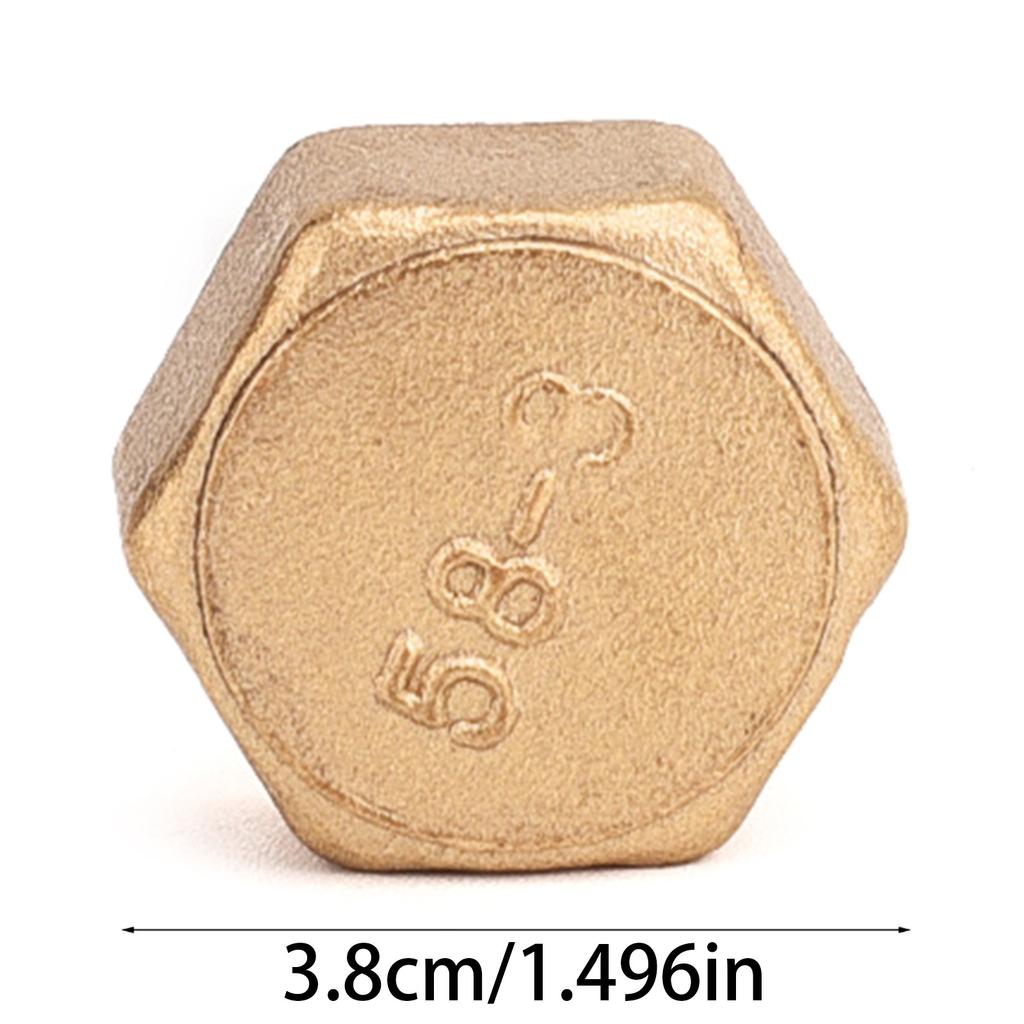 6 stk/sett Gjengede endetetninger 1/2"/3/4"/1" Korrosjonsbestandige rørhetter Messinghetter Slangehetter Rørhetter Tetningshetter