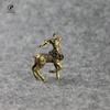 Vintage Copper Deer Ornaments 1 Pair Solid Brass Sika Deer Figurines Lucky Feng Shui Crafts Sculpture Home Office Desk Deoration