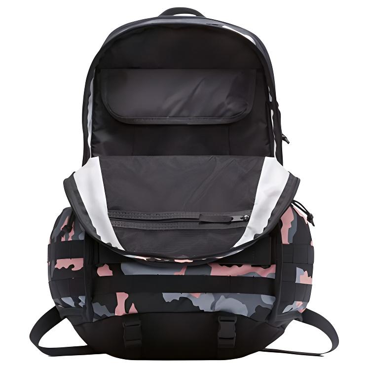 Nike SB Skate Series Sports Large Capacity Polyester Backpack Unisex Backpacks Pink-Camouflage BA5983-060