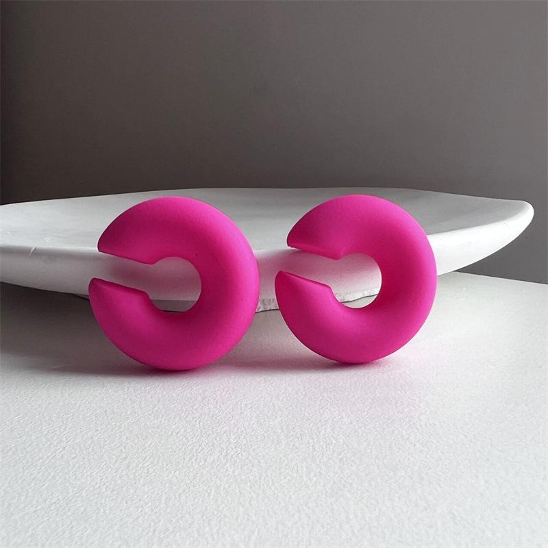 1Pair Sweet Cool Candy Ear Clip For Women Texture Colorful No Pierced Ear Cuff Female Party Daily Jewelry