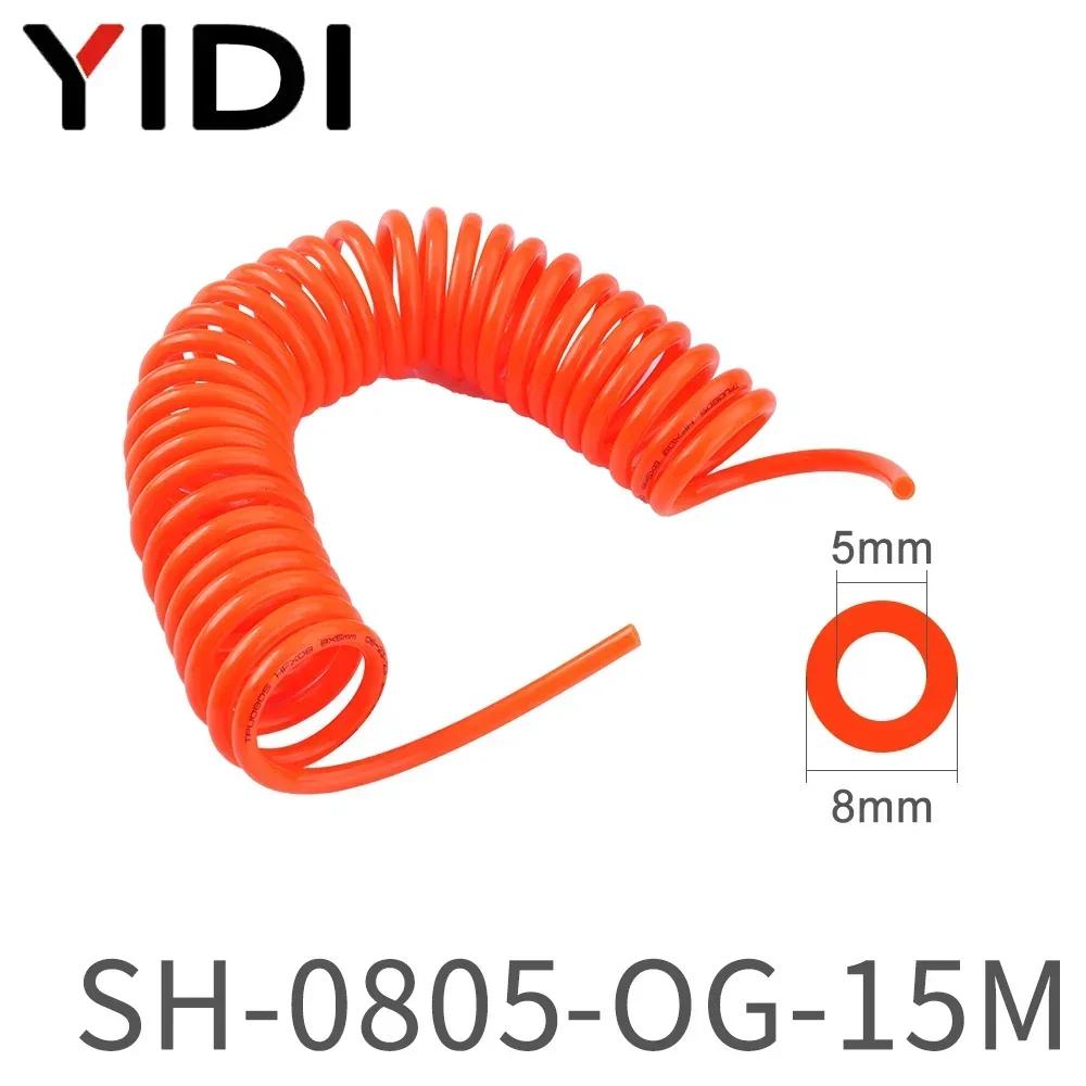 3m/6m/9M/12M/15M Pneumatic Compressed Air Compressor Spring Hose Tube Pipe Line Pipes Pu 4mm 6mm 8mm 10mm 12mm 12 10 8 6 4 2 .5