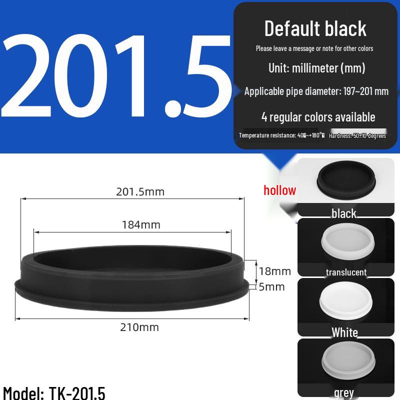 Black High-Temperature Resistant T-Shaped Silicone Stopper - Round Hole Rubber Gasket & Shock-Absorbing Blind Plug