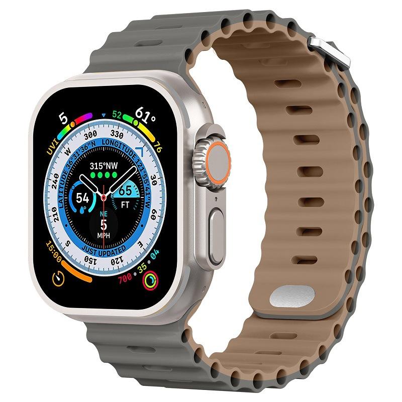 Ocean Armband für Apple Watch Ultra 3 2 Band 49mm Serie 45mm 41mm 46mm 42mm 40 44mm Silikon Uhrenarmband iWatch 11 10 9 8 7 6 5 SE2