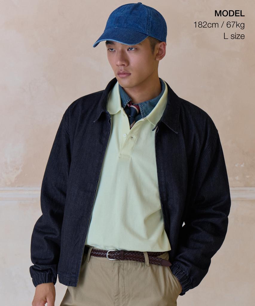 Musinsa Standard Denim Swing Top Blouson Jacket [Deep Indigo]
