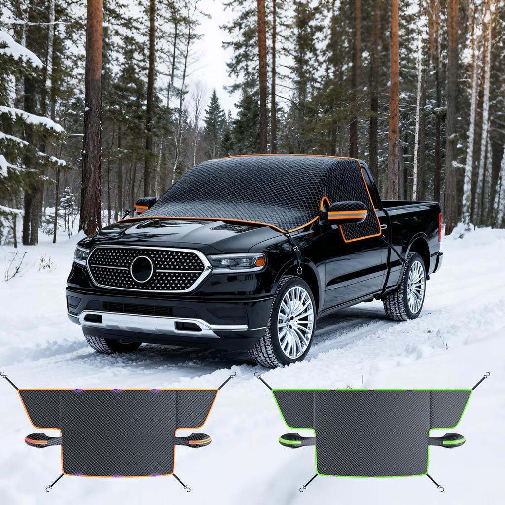 Winter Windshield Covers All-Weather Waterproof Heavy Duty Auto Sunshade Snow Ice Windshield Cover For Car SUV Trucks Pickup