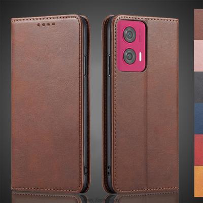 Magnetic Attraction Leather Case for Motorola Moto Edge 50 Fusion Holster Flip Cover Case Wallet Phone Bags Capa Fundas Coque