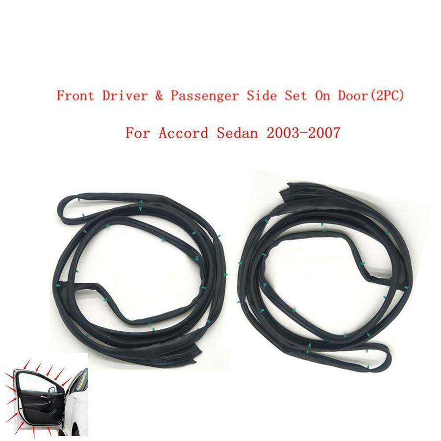 2x Door Seals Weatherstrip For 03-07 Honda Accord 4-Door Driver & Passenger Side