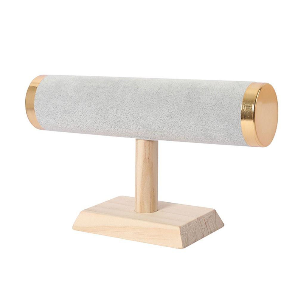 PU Leather Wooden Velvet Tier Jewelry Stand Watches Show Stand Watches Display Rack Bracelet Holder