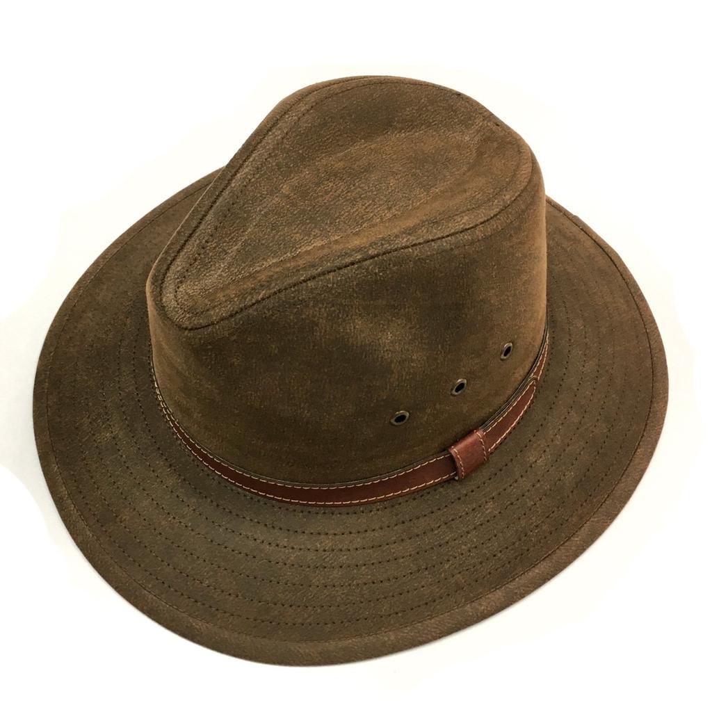 Sunglobe UV Protection Hat Canvas Cowboy Vintage 58cm (Men's) - Hat, Brown, Size
