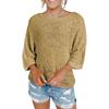 2024 Spring/Summer Women's Bell Sleeve Colorblock Sweater - European/American Fashion Vertical Stripe Knit Top