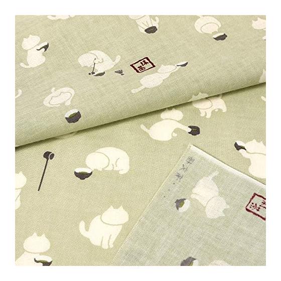 Hamamonyo Tenugui Matcha Cat