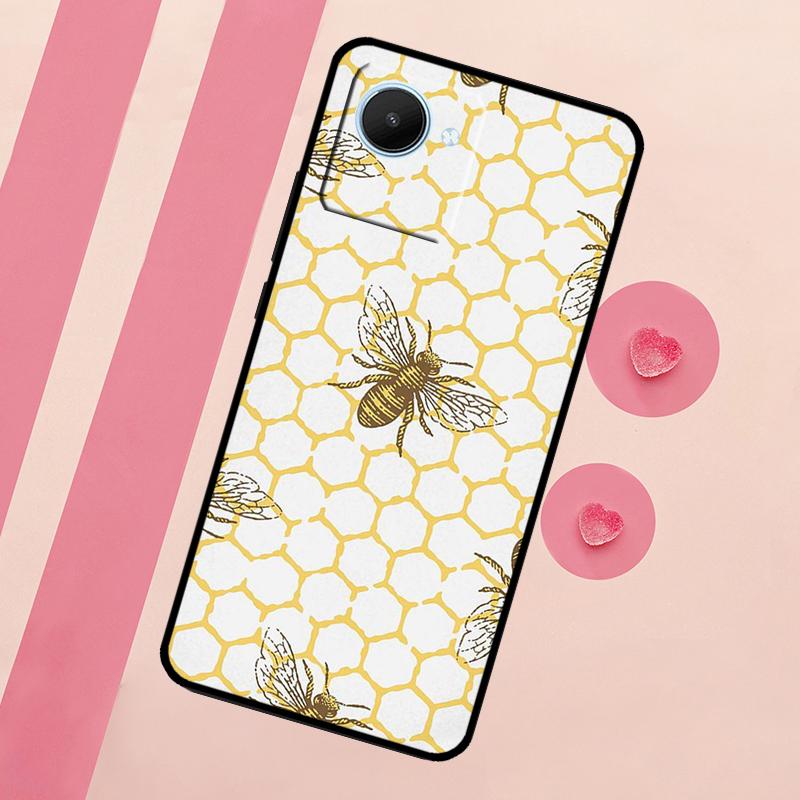 Bee Honey Case For Realme C53 C55 C35 C33 C31 C30 C25s C21Y C15 C11 GT Neo 5 3T 2T 9 10 11 Pro Plus