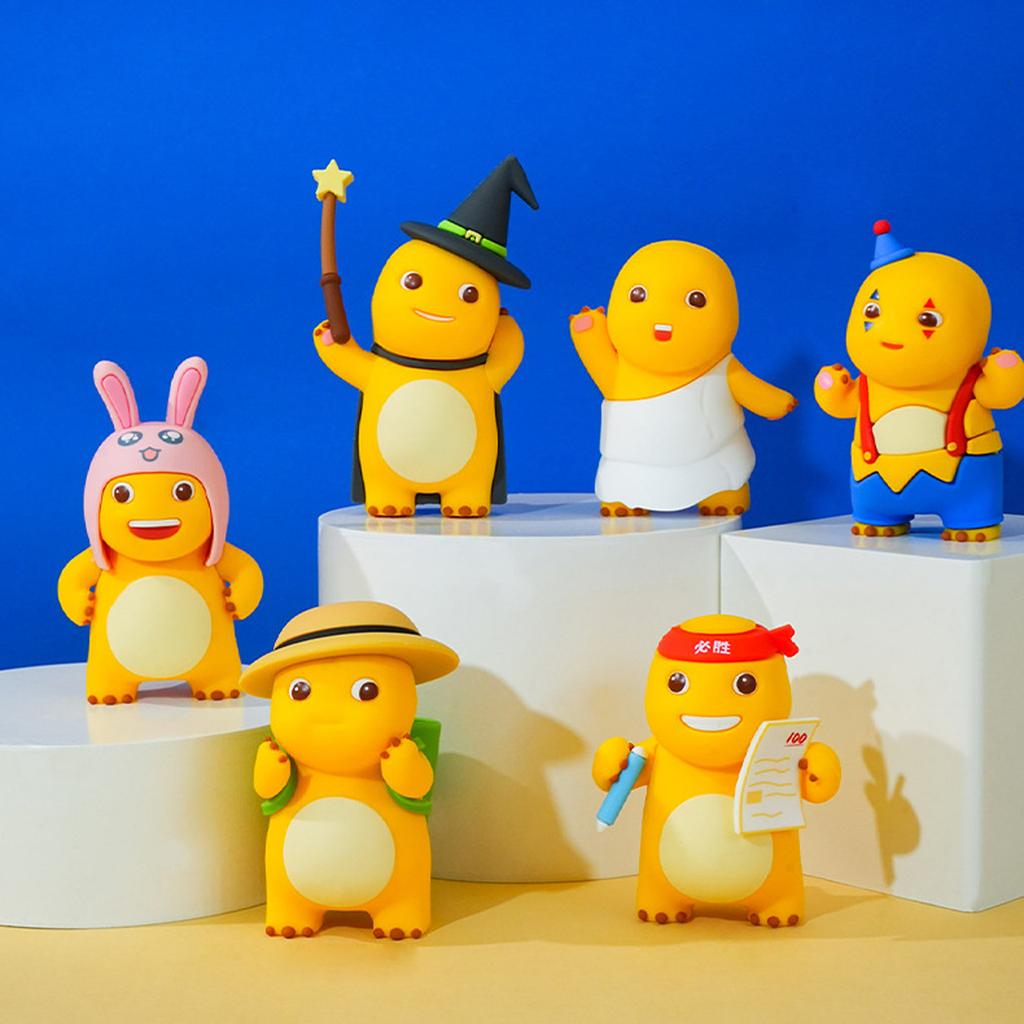 6PCS Milkosaurus Dinosaur, Cute Cartoon Yellow Dinosaur Model, Suitable For Home Decoration, Suitable For Party Animation Gift Toys (random Delivery)