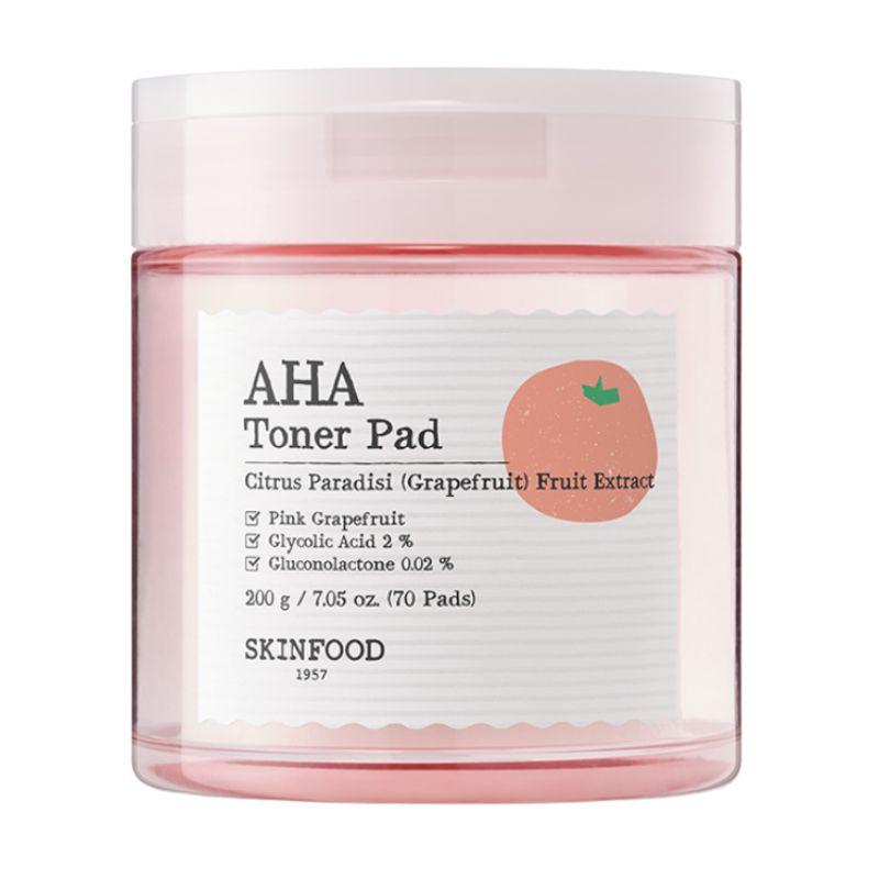 SKINFOOD Pink Grapefruit AHA Toner Pad Exfoliating Toner Pad 70pcs