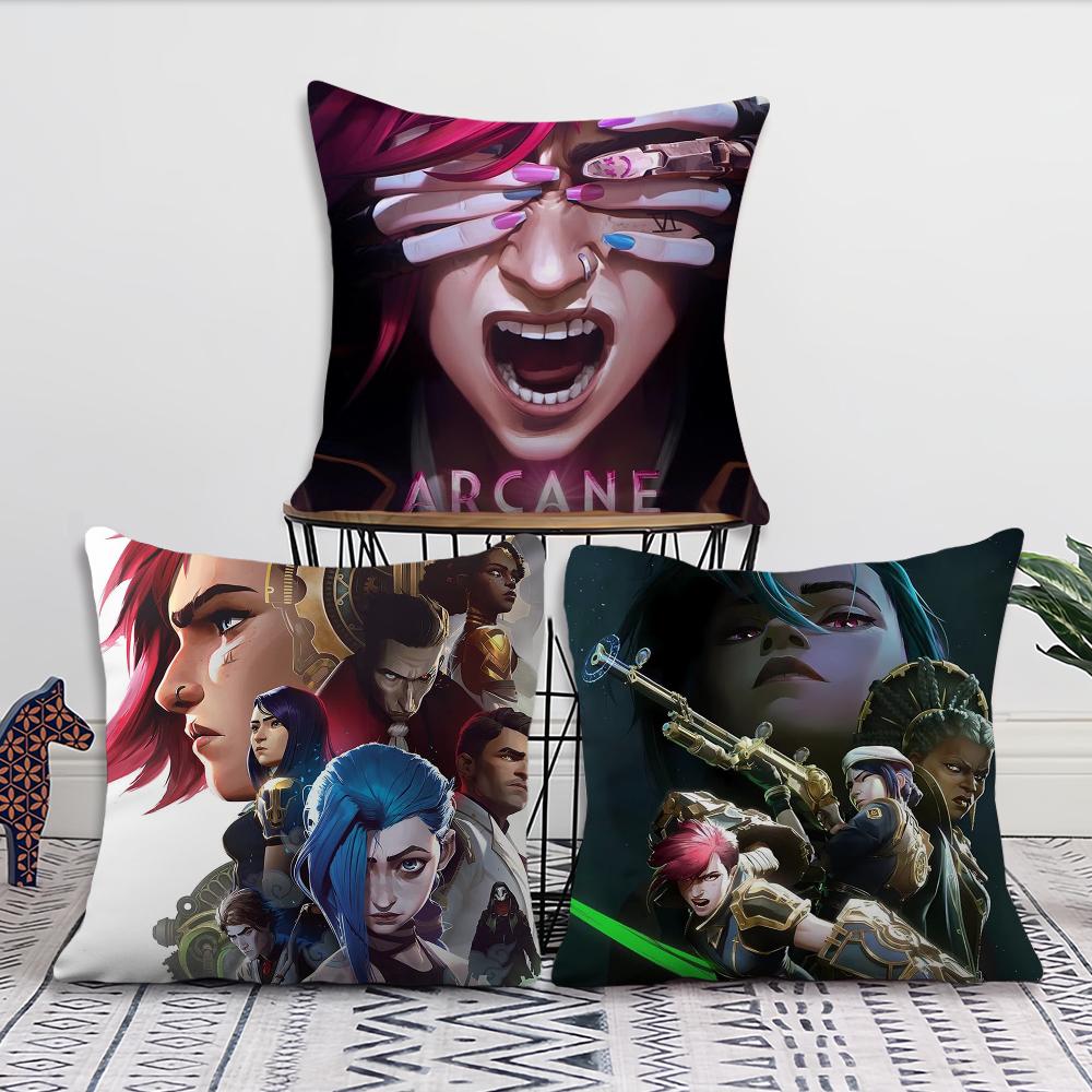 Arcane 2 L-League of L-Legends Pillow Case Living Room Home Sofa Office Shop Cover Printing Comfort Decoration Nordic Simplicity