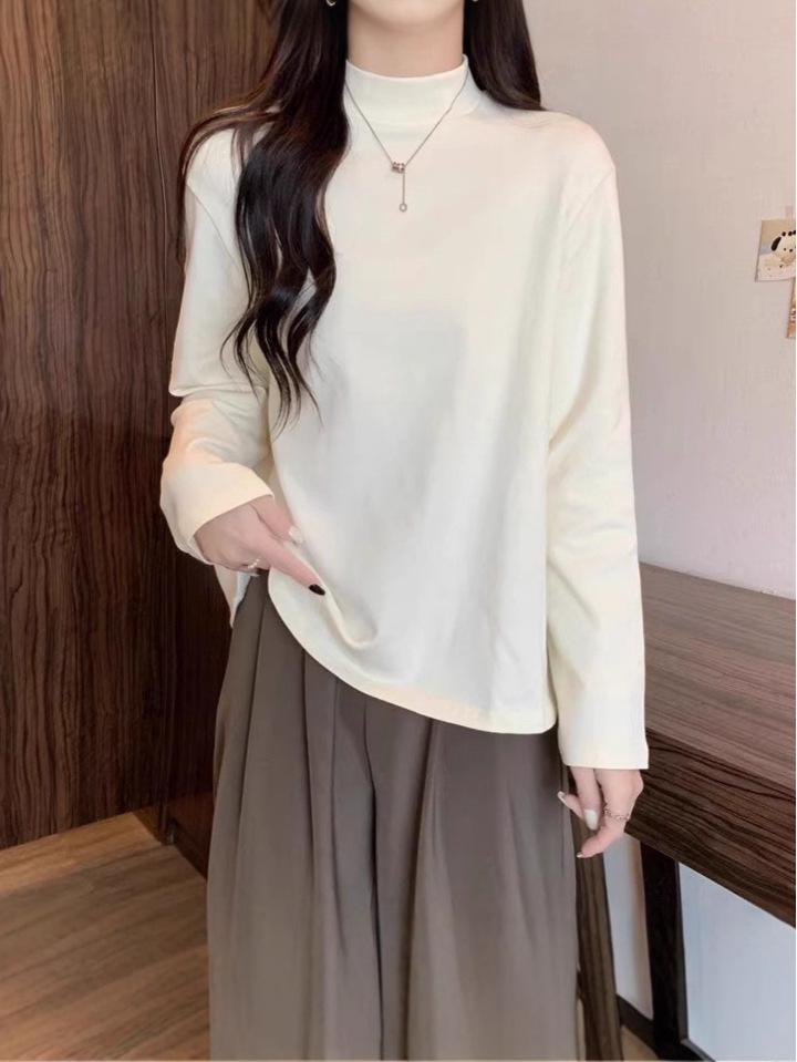 Women's 2025 Autumn/Winter High Neck German Velvet Slimming Long Sleeve Base Layer Top