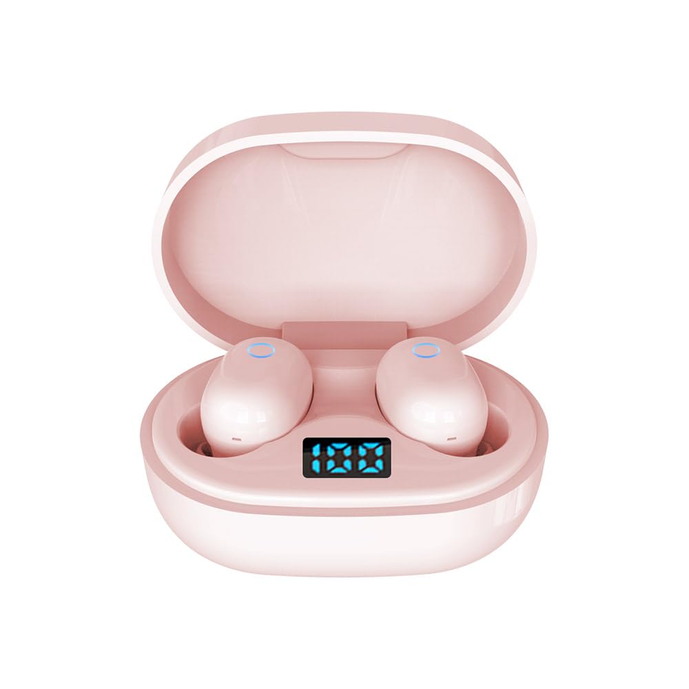 Stylish Bluetooth Wireless Mini Soundproofing for Separate Left and Right ENC Noise Automatic LED Battery Level Fast Compatible with and Android 5.3