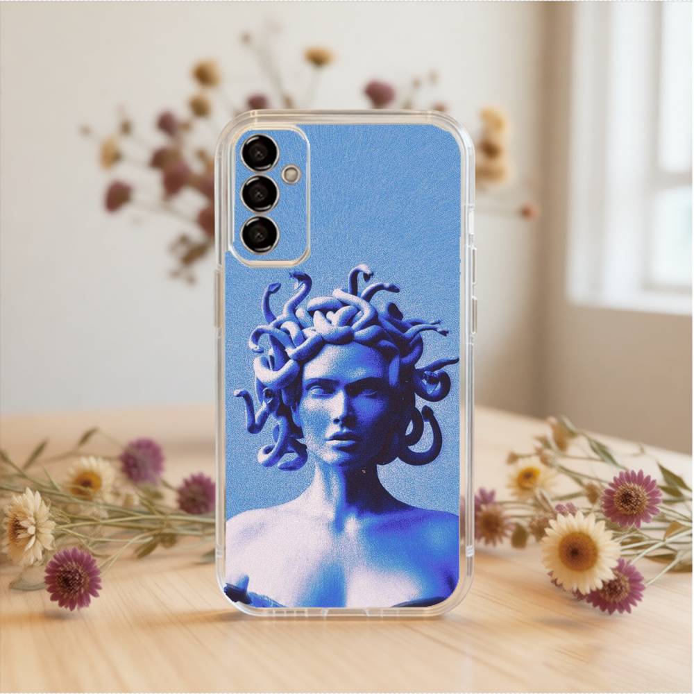 Méduse Mythologie Grecque Coque de Téléphone Pour SamsungA10,12,20,21S,30,31,40,50,51,52,70,71 Housse Transparente