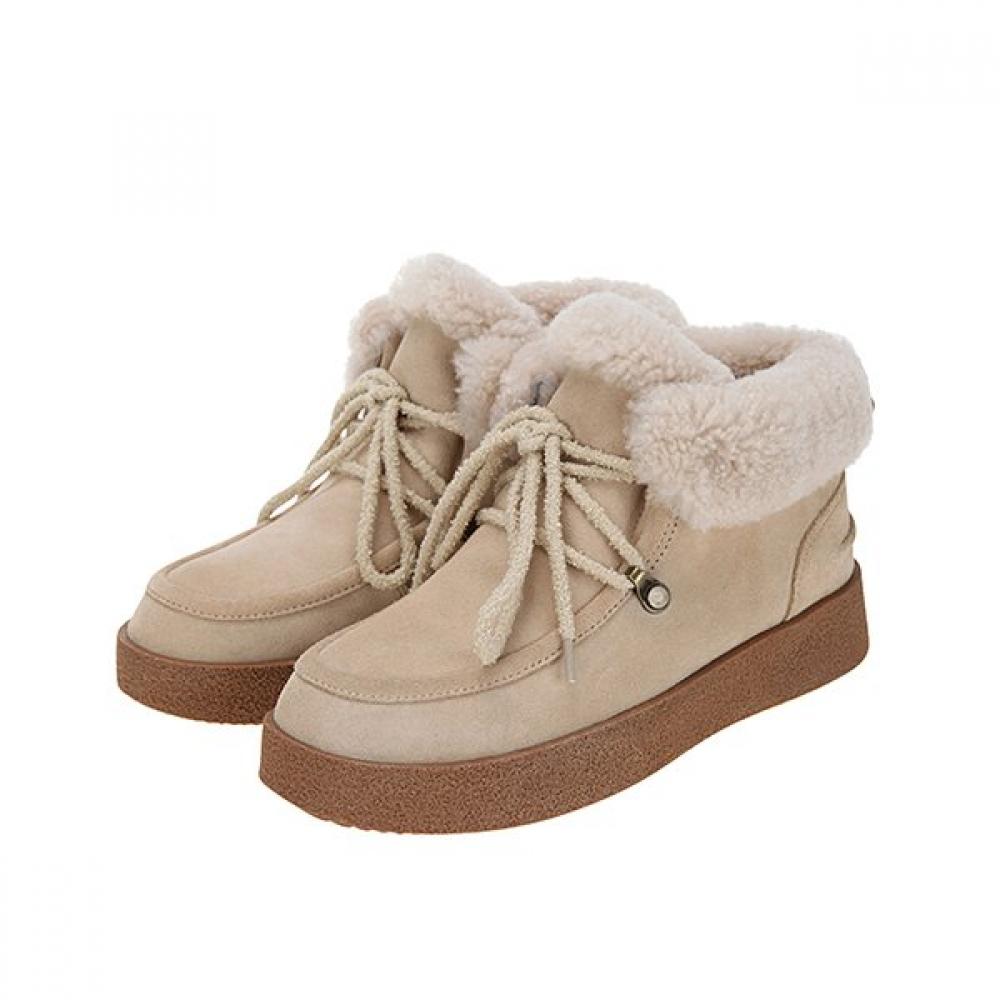 Barbara Leather Wool Snow Derby Boots Bbg867be 250mm 18717₽