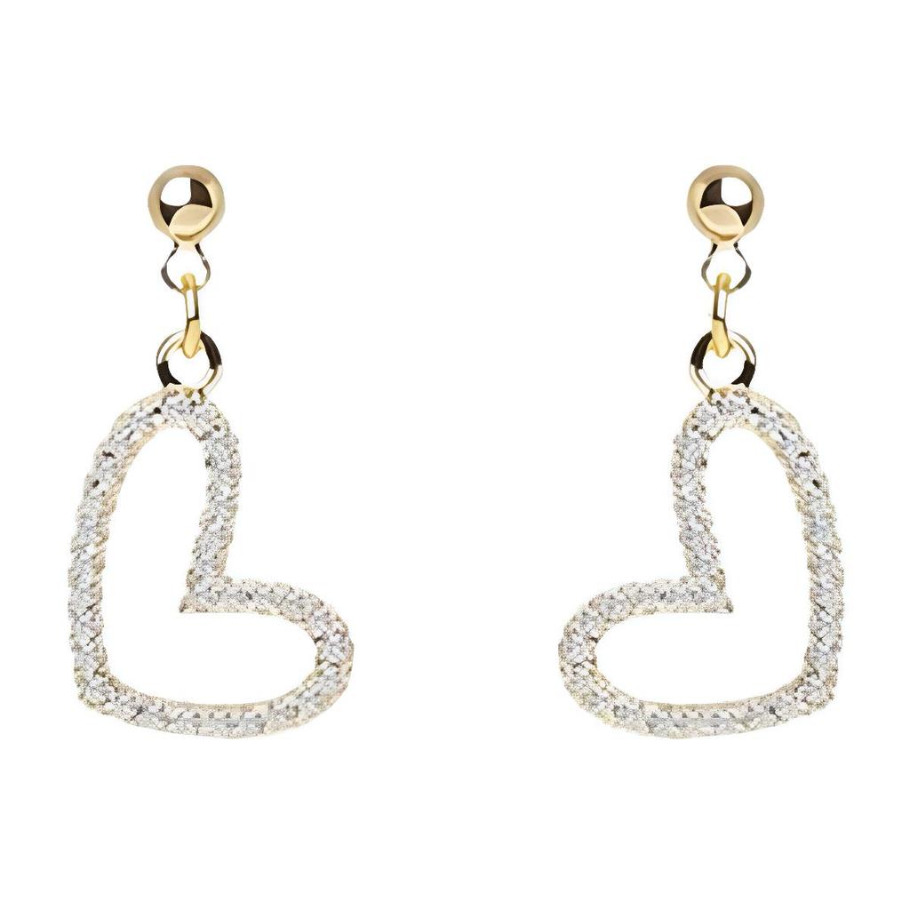 Ouyang Nana Heart Stud Earrings: 2024 Trendy Sterling Silver for Daily Wear