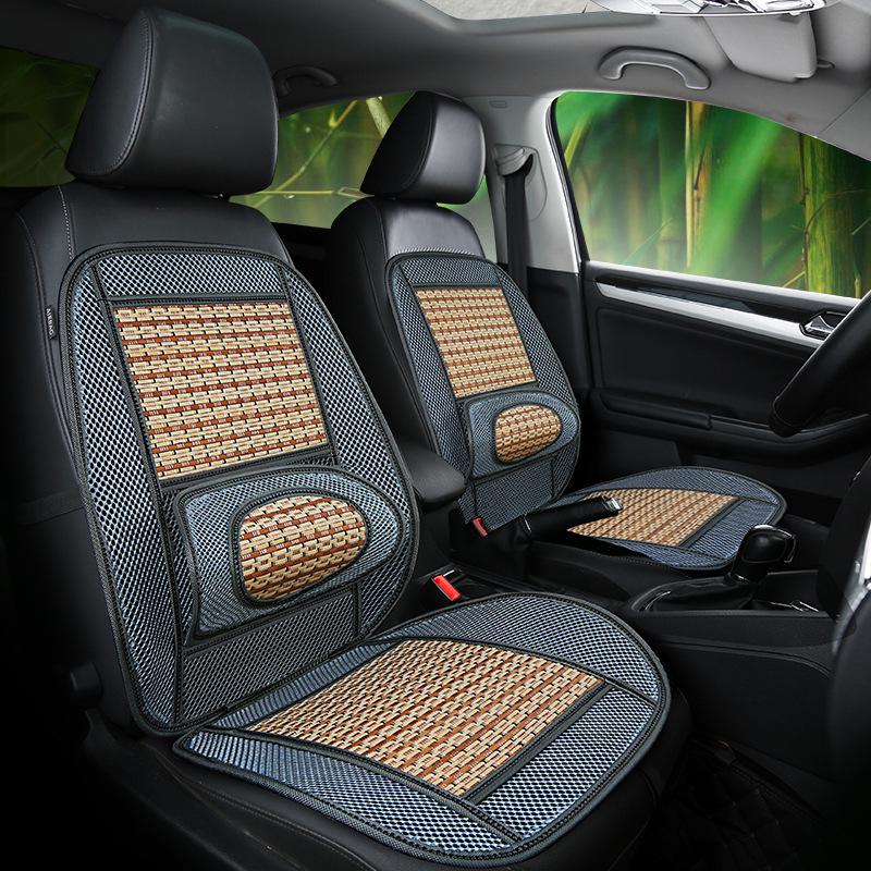 Coussin de Support Lombaire Universel en Soie Glacée - Respirant, Coussin de Siège Frais pour Voiture