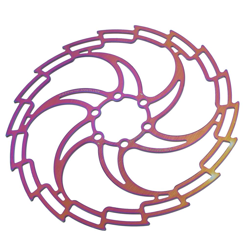 Stainless Steel Electroplating Color Dazzling Hollow Ultralight Bike Disc Brake Bicycle Accessory