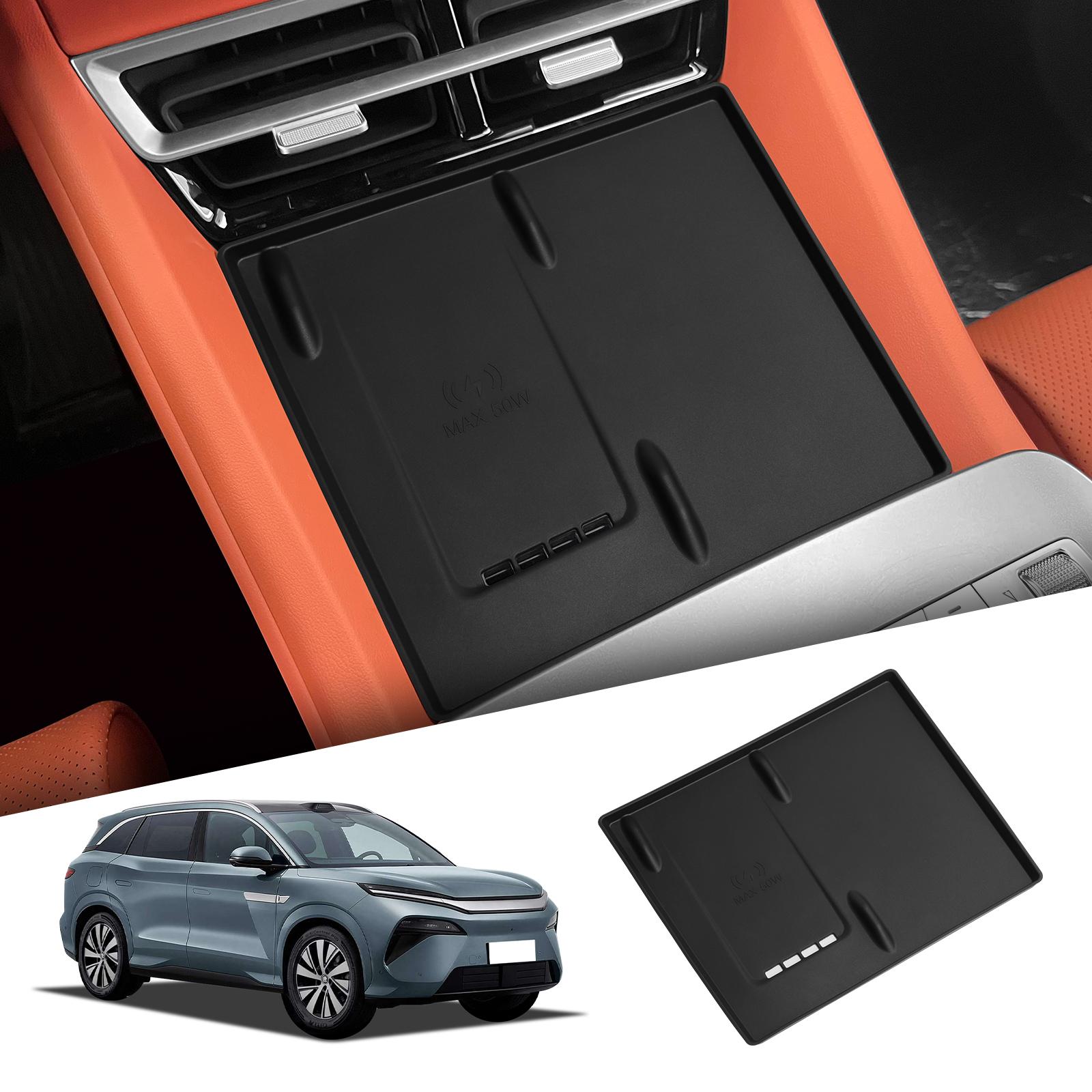 

для BYD Tang L 2025 Силиконовый коврик для беспроводной зарядки Нескользящая защитная накладка для телефона Зарядное устройство Аксессуары для интерьера автомобиля Черный