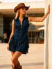 Vintage Western Style Tassel Suede Sleeveless Slim Zipper Dress Women's Europe and America