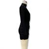European Style Autumn/Winter 2025 Semi-High Neck Solid Color Long Sleeve Pleated Bodycon Dress