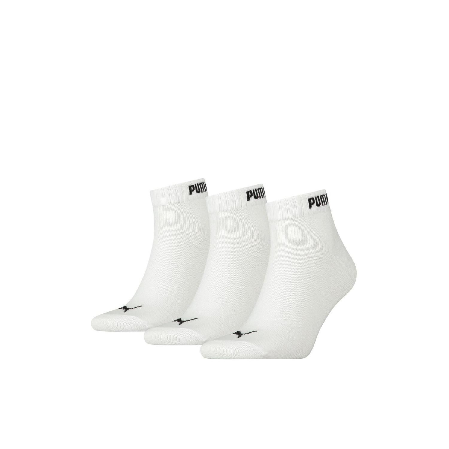 

Комплект из 3 белых носков Quarter V 35/38 чёрный