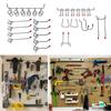 Multipurpose 114pcs Pegboard Hook Set with Sturdy Metal Bins for Organizing Tool Craft Supplies and Power Equipment