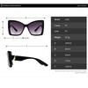 Luxury Brand Designer Big Frame Cat Eye Sunglasses Women Fashion Vintage Popular Travel Sun Glasses Sexy Ladies Shades Uv400