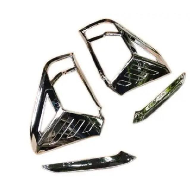 

For Honda Fit Jazz 2014 2015 2016 2017 Car Rear Back Light Lamp Hood Molding Frame Stick Styling Abs Chrome Cover Trim Hoods Style 1