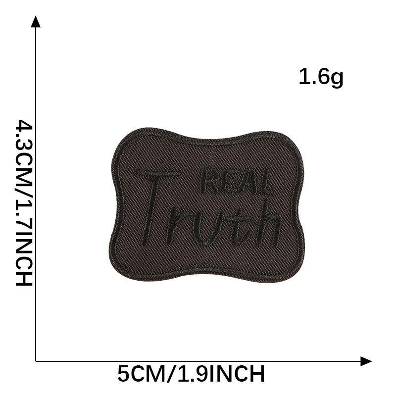 Embroidery Mark English Letter Embroidery Sticker, Cloth Label Sticker DIY Down Jacket Patch Sticker