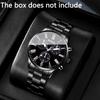 4pcs/set Men Quartz Watch Set Luxury Mens Wristwatch Men's Jewelry Set Necklace Bracelet Ring Business Gift Watch