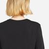 Nike Club Essential Letter Print Design Round Neck Pullover Long Sleeve T-Shirt Women Tops Black FJ0442-010
