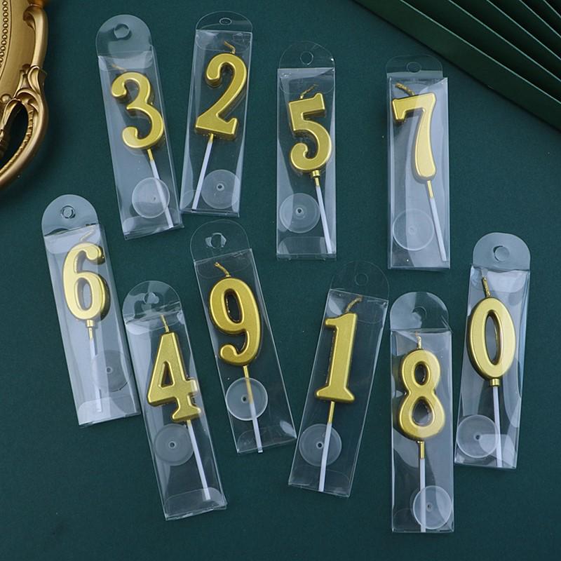 50 Gold and Silver Number Candle Cake Toppers - Individually Boxed Party Decorations