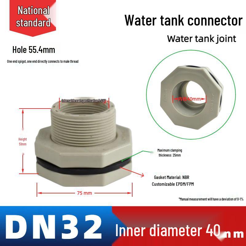 Water Friends UPVC Wassertank & Aquarien Zubehör: Rohr- und Eimerarmaturen für Wassertürme und Schwimmbäder