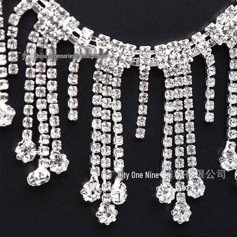 

Crystal Tassel Rhinestone DIY Rivet Shoelace & Women s Bag Decoration Accessories - Trendy ins Style 90cm per unit
