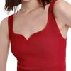 Karl Lagerfeld French Style Lightweight Luxury Slim Fit Knit Solid Color Sleeveless Dress Women dress Red M21L1343