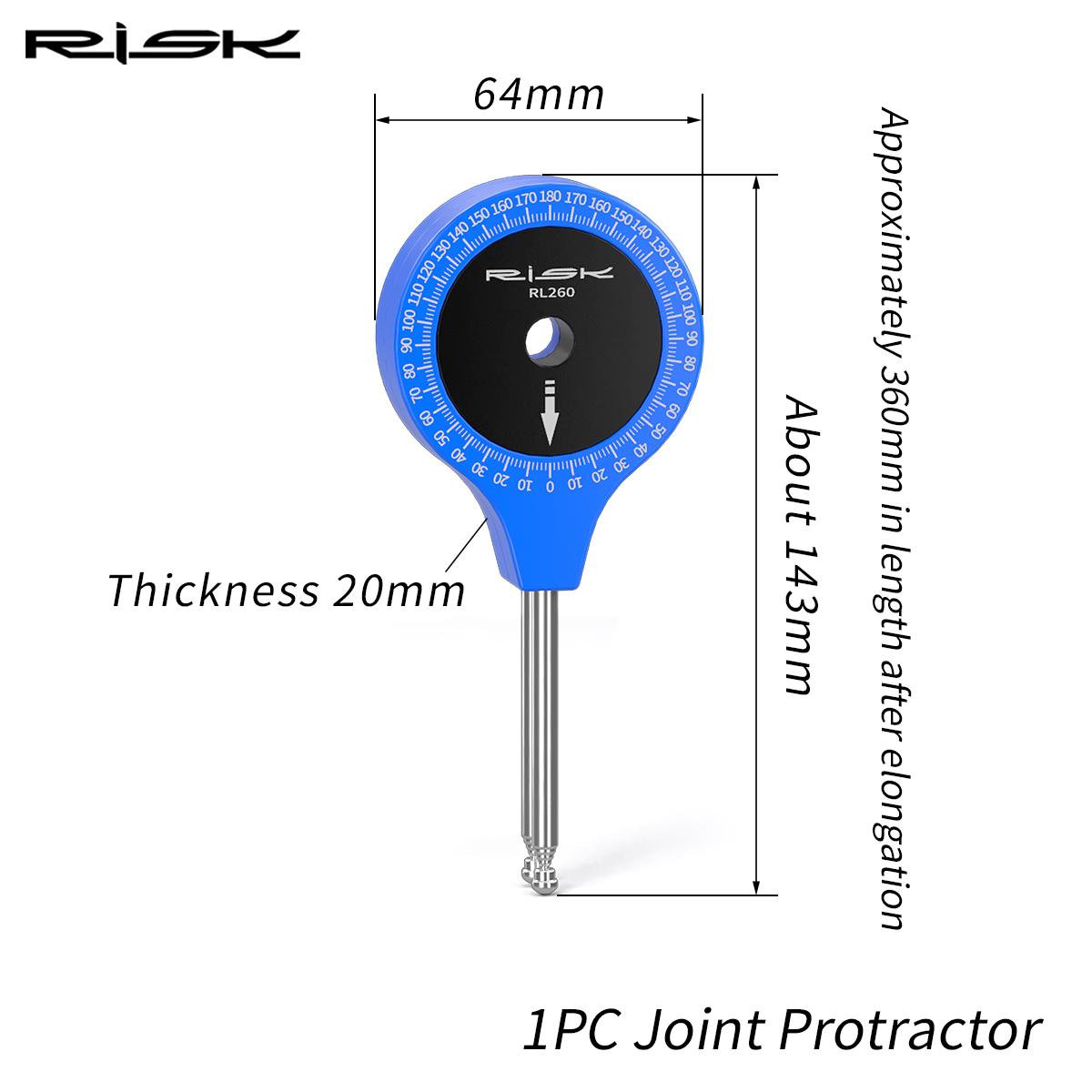 RISK Bicycle Joint Protractor Bike Fitting Posture Angle Measurement Tool Knee Joint Gauge Road Bike Fit Static Protractor 1pc