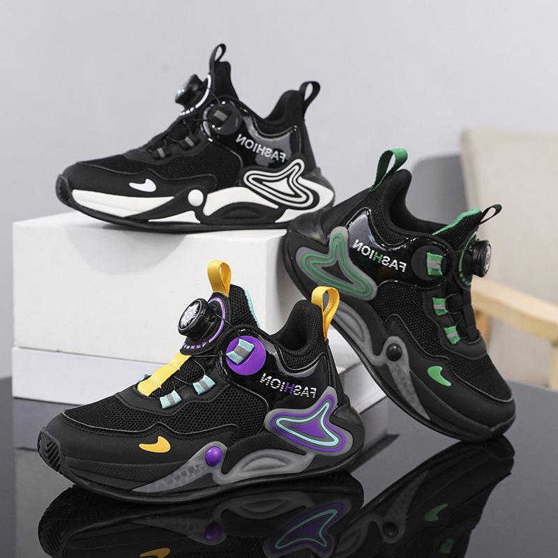 Boys' 2025 Spring/Autumn Basketball Shoes: Non-Slip, Breathable Mesh Sports Sneakers for Kids
