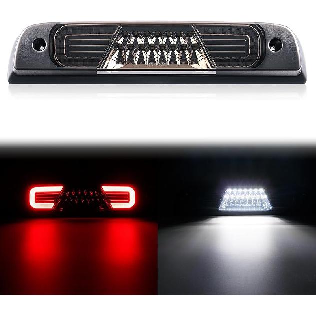 LED Third Brake Light Replacement for 2014-2018 Silverado Sierra 1500 2500HD 3500HD Smoked Lens High Mount 3rd Brake Light White Cargo Light Lamp