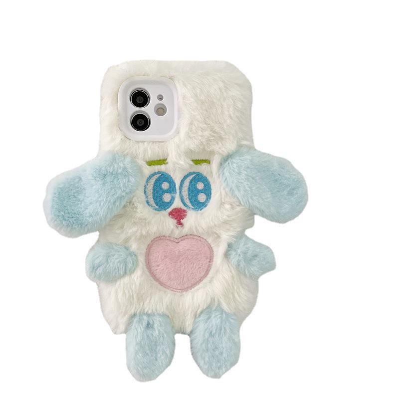 Βελούδινη Φθινοπωρινή/Χειμερινή Θήκη Τηλεφώνου Apple: Χαριτωμένο Σχέδιο Κινουμένων Σχεδίων, Προστασία από Πτώσεις για Μοντέλα iPhone 8 έως 14 Pro Max.