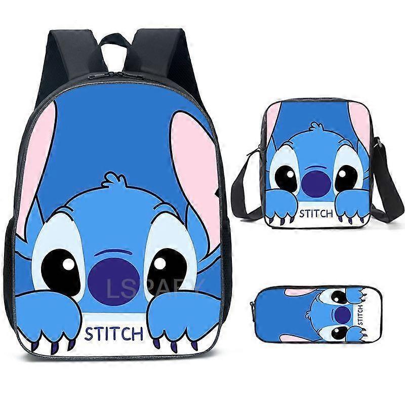 Stitch Cosplay Nylon Rucksack Umhängetaschen Federmäppchen Anzug Anime Kinder Wasserdicht Schultasche Mode Student Jungen