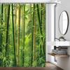 Serene Bamboo Forest Bath Curtain - Lush Greenery & Calming Design, Waterproof Home Decor Adds Zen To Your Bathroom
