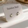 Luxury Stainless Steel Apple Stud Earrings for Ear Cartilage Care