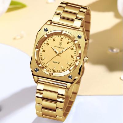 Women Dress Watch Luxury Fashion Business Rectangle Waterproof Quartz Ladies Watches Stainless Steel